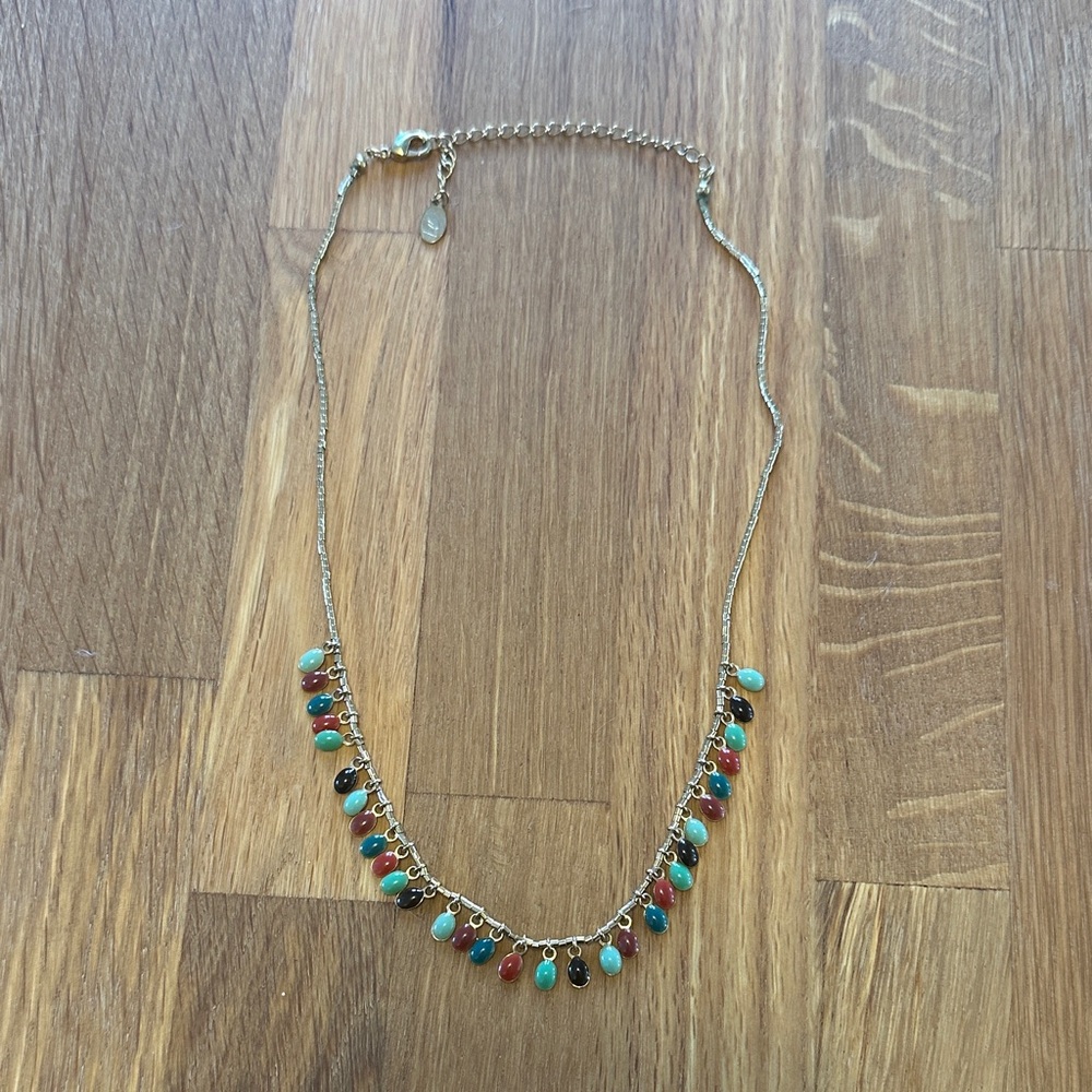 Liz Claiborne fringe statement necklace
